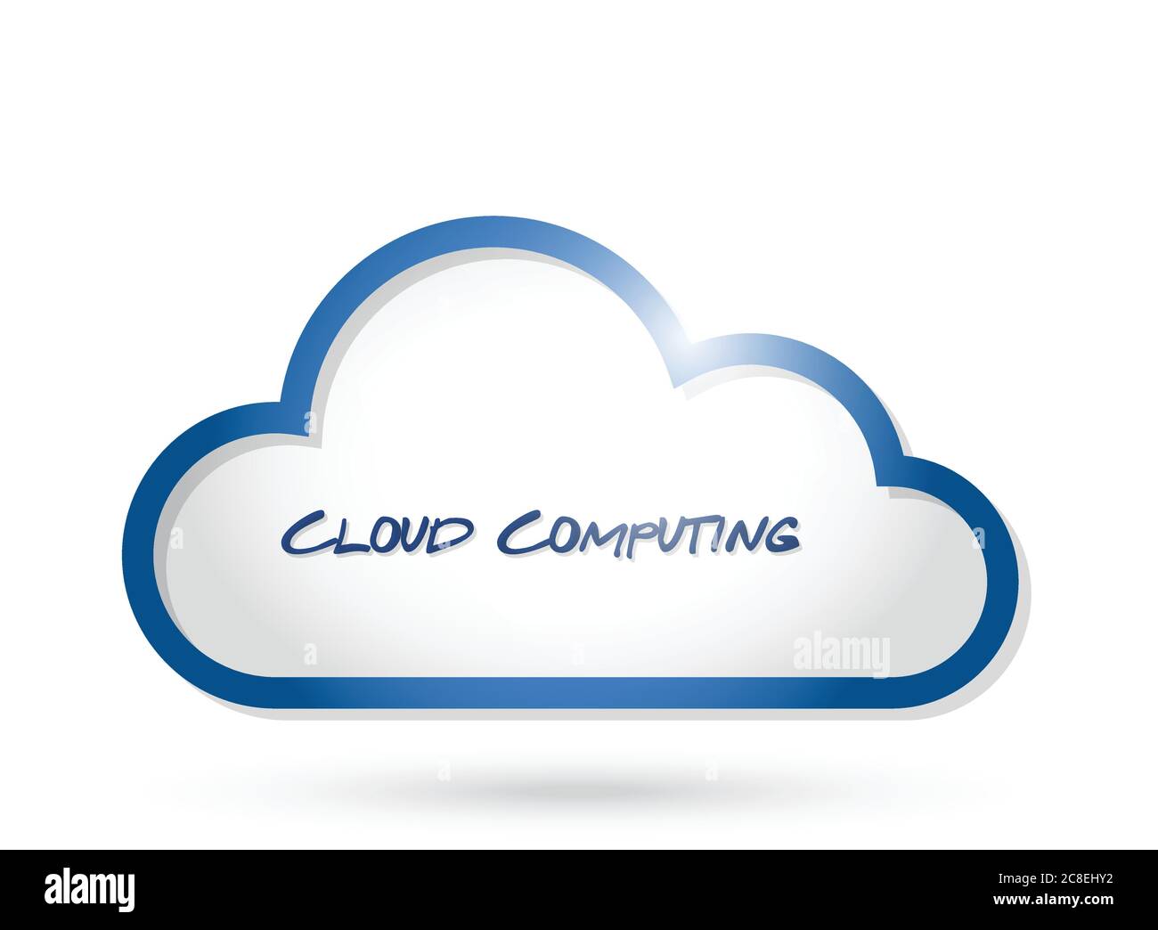 Cloud computing illustration design over a white background Stock ...