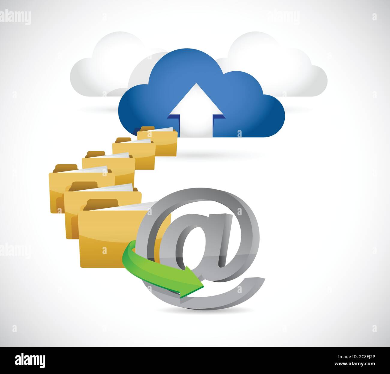 Cloud computing online storage over a white background Stock Vector ...
