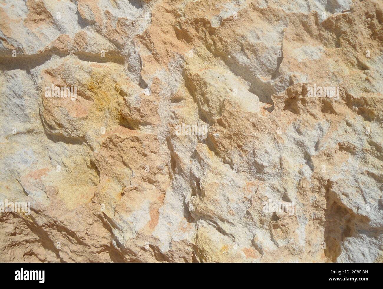 Famous beach of Canoa Quebrada in Brazil with sand colors textures Stock Photo