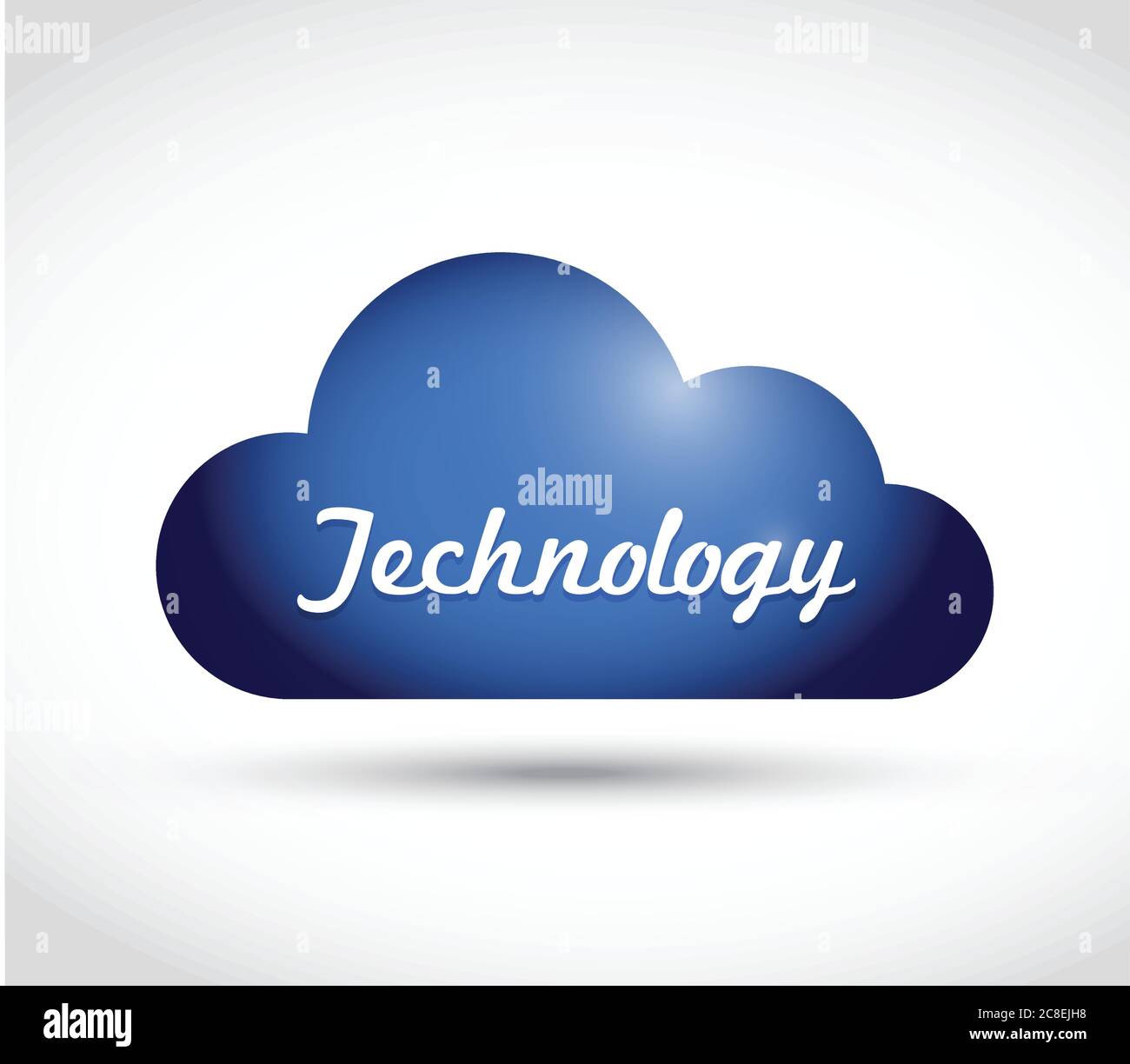 Cloud computing technology illustration design over a white background Stock Vector