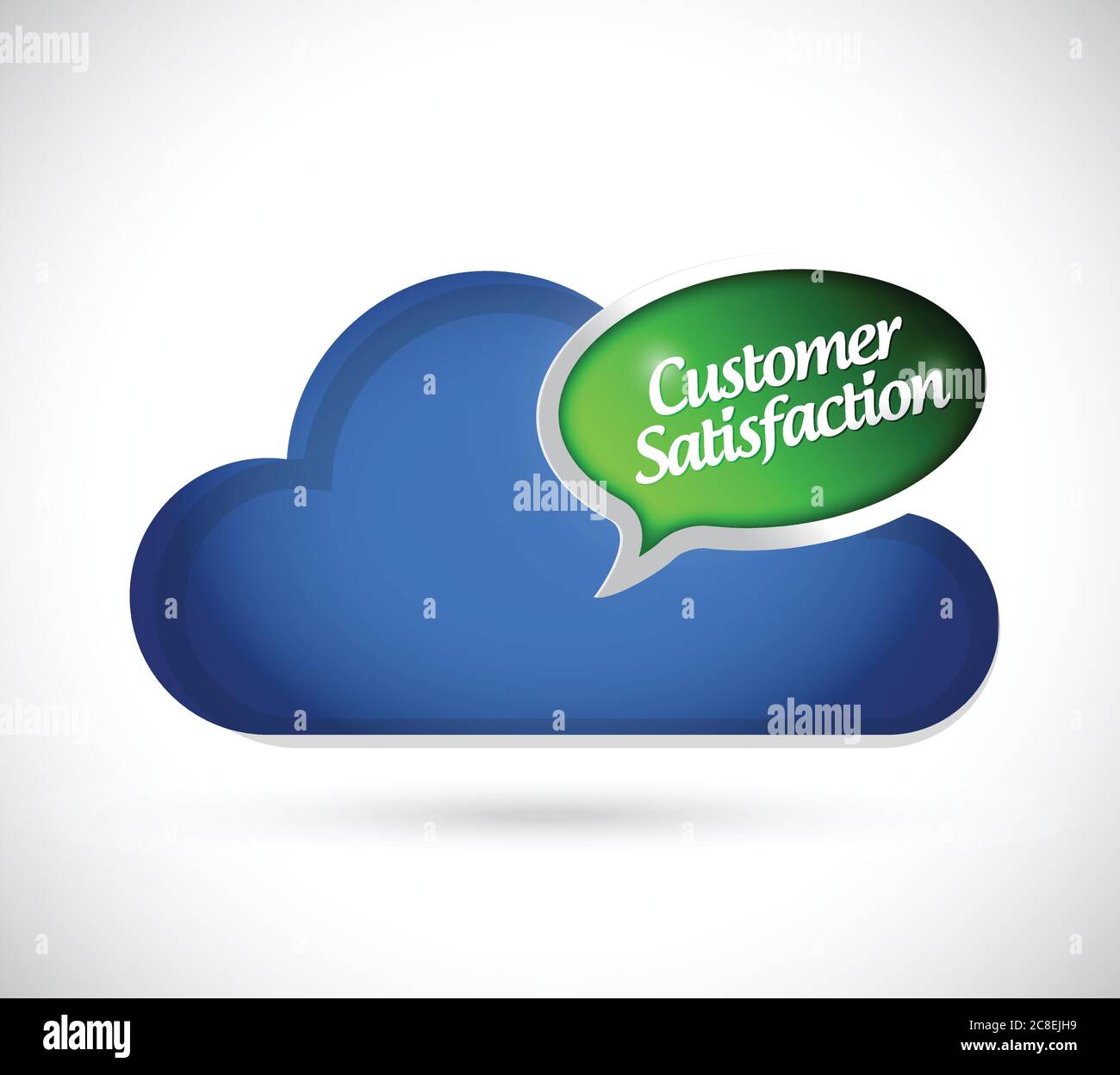 Cloud computing customer support illustration design over a white background Stock Vector