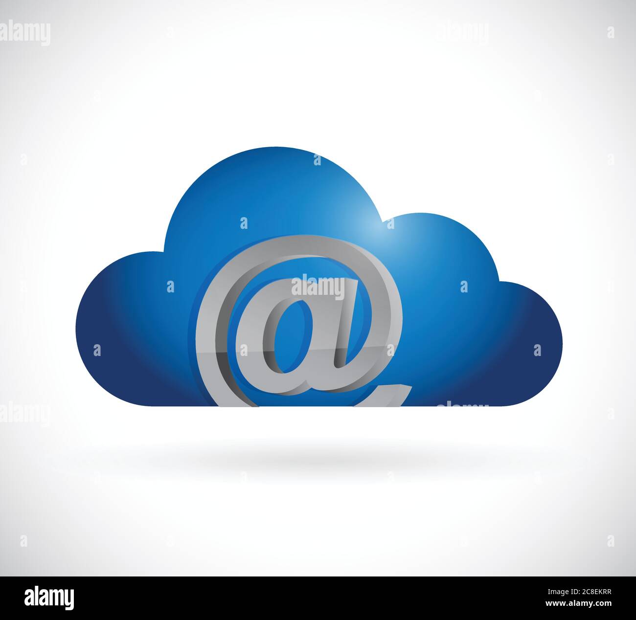 Internet cloud computing illustration design over a white background ...
