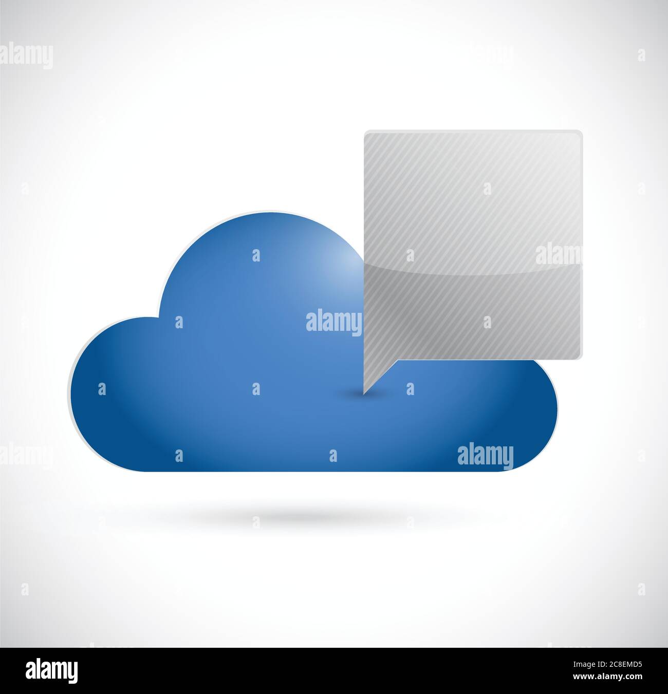 Cloud computing communication concept illustration design over a white ...