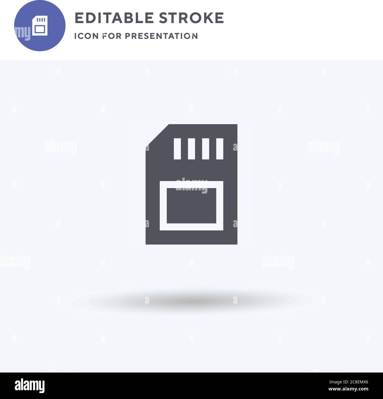 Sd icon vector, filled flat sign, solid pictogram isolated on white ...