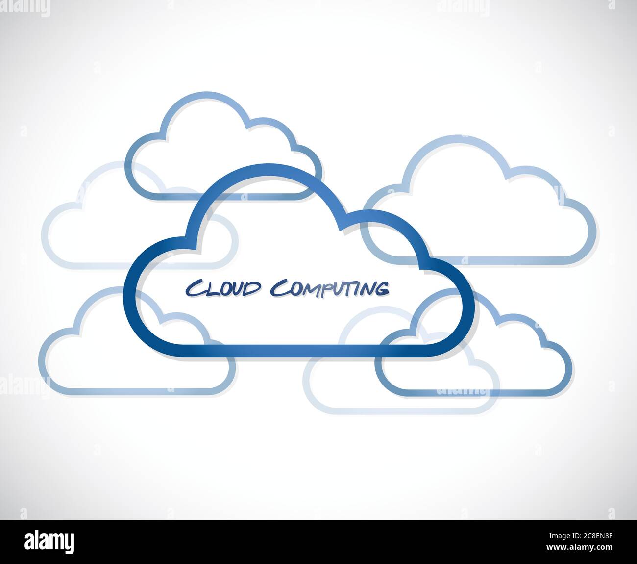 Cloud computing illustration design over a white background Stock ...