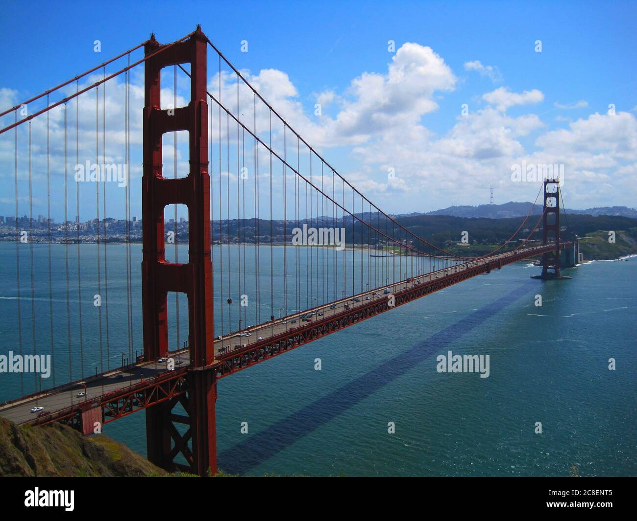 Golden Gate Bridge as seen from Marin County Stock Photo