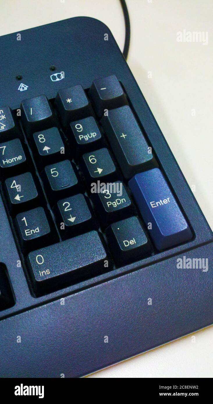 Abstract of a computer keyboard numeric keypad Stock Photo