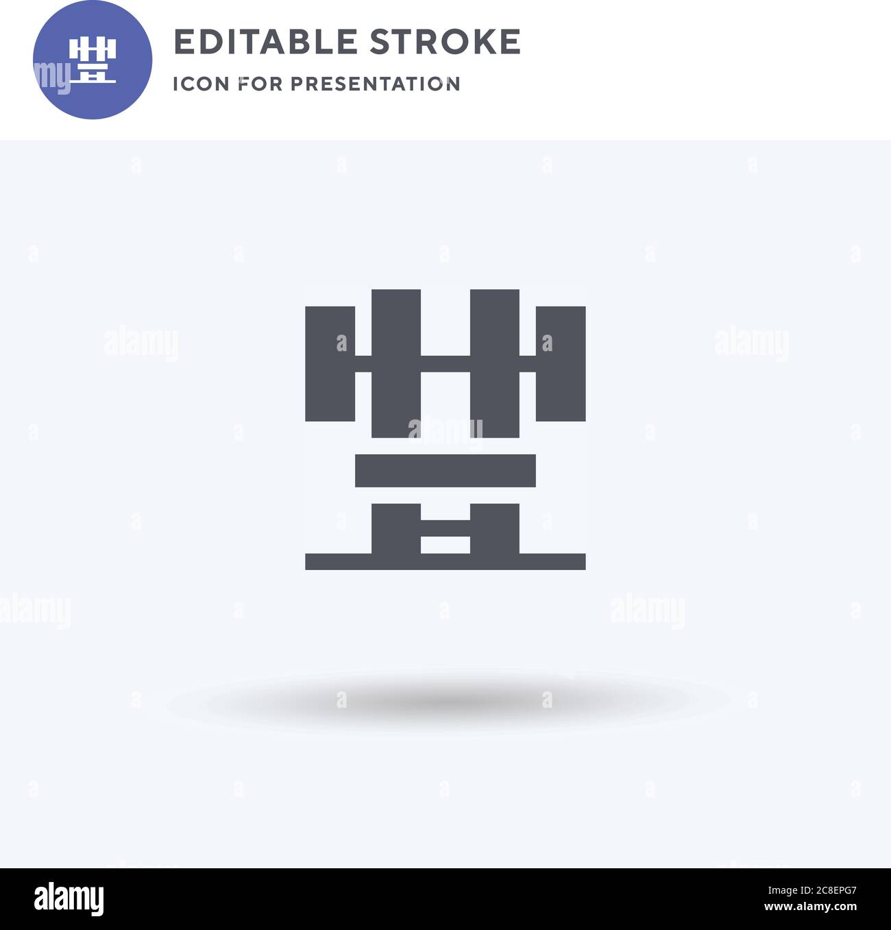 Weightlifting icon vector, filled flat sign, solid pictogram isolated ...