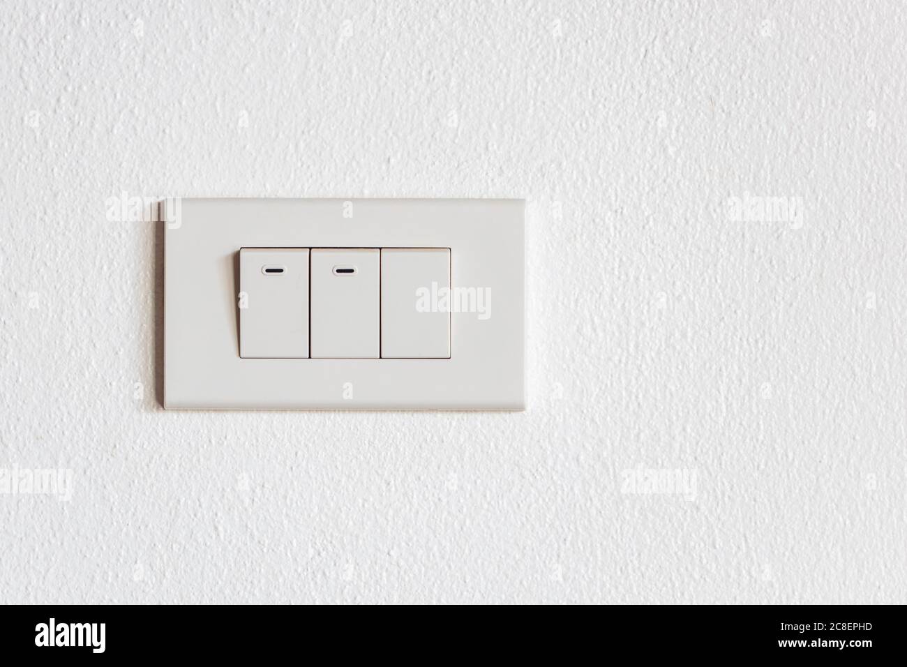 Switch for turning on and lighting the house which is installed on the ...