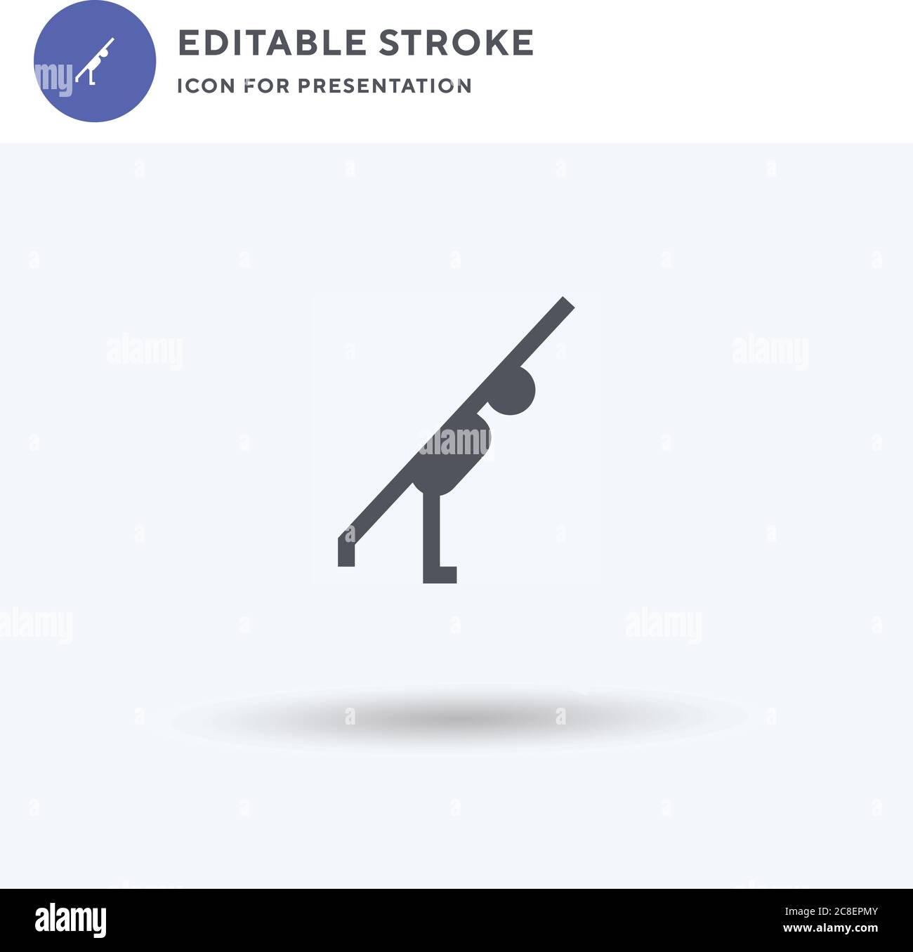 Stick icon vector, filled flat sign, solid pictogram isolated on white ...