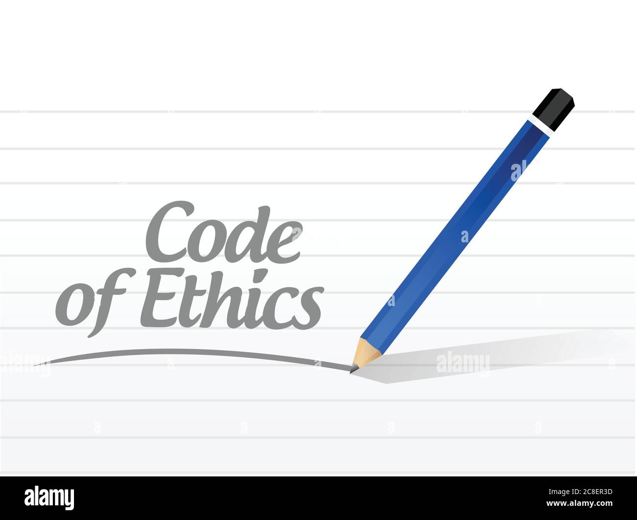Code of ethics message illustration design over a white background ...
