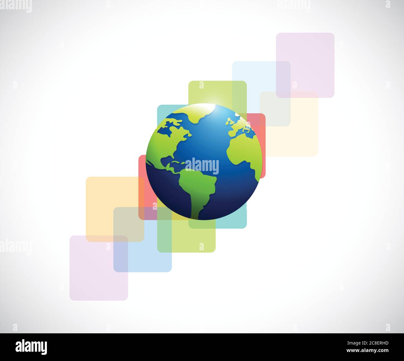 Earth globe illustration design over a white background Stock Vector ...