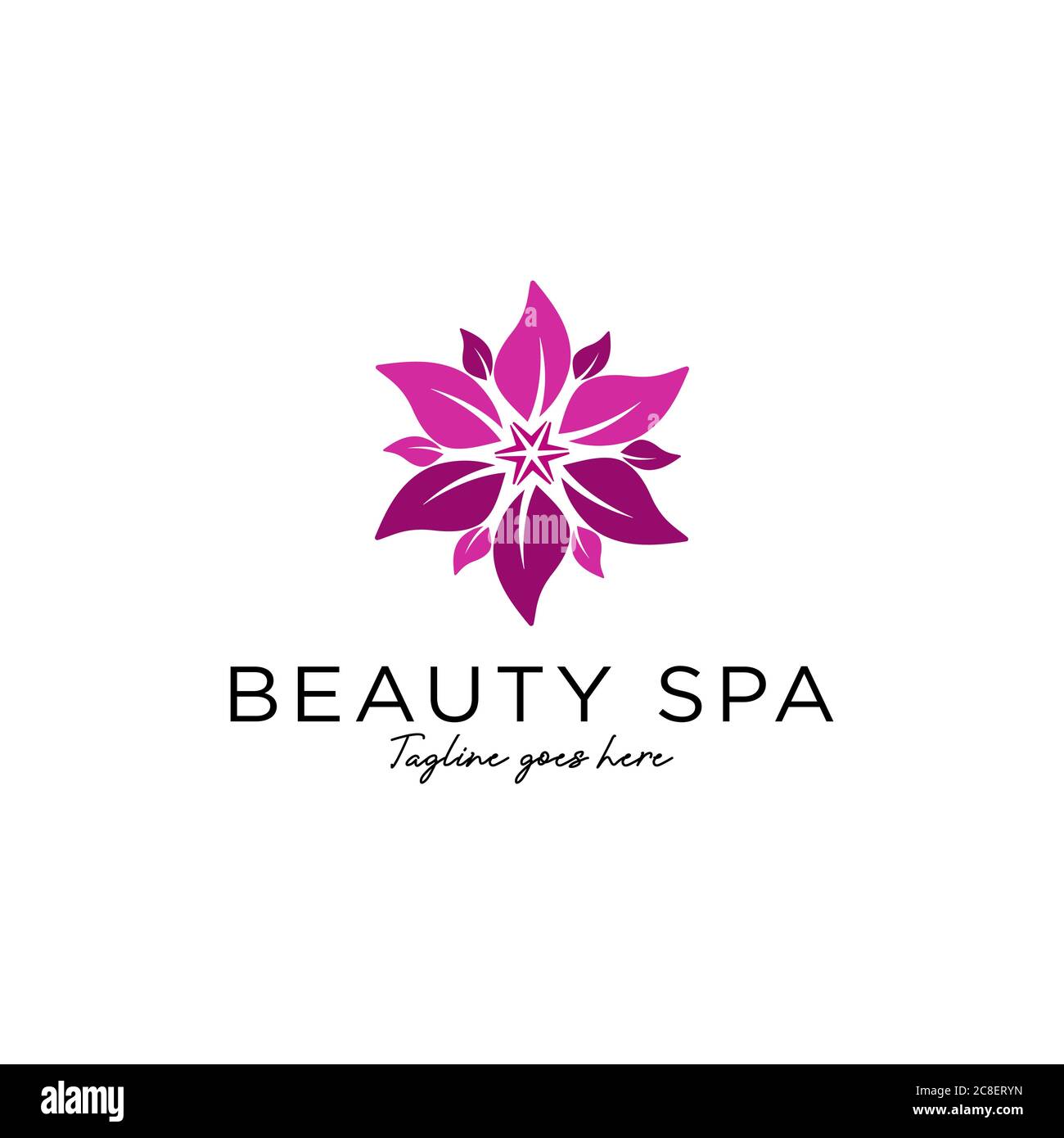 Logo vector logo for beauty Spa and relaxation, Vector female fashion logo design template Stock Vector