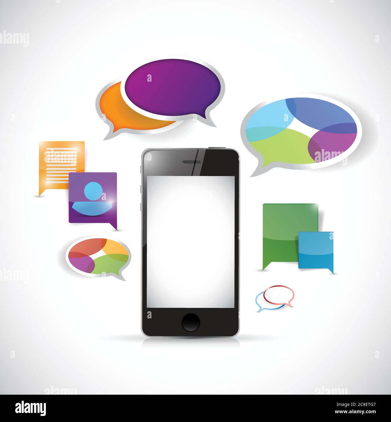 Chatting over phone Stock Vector Images - Alamy