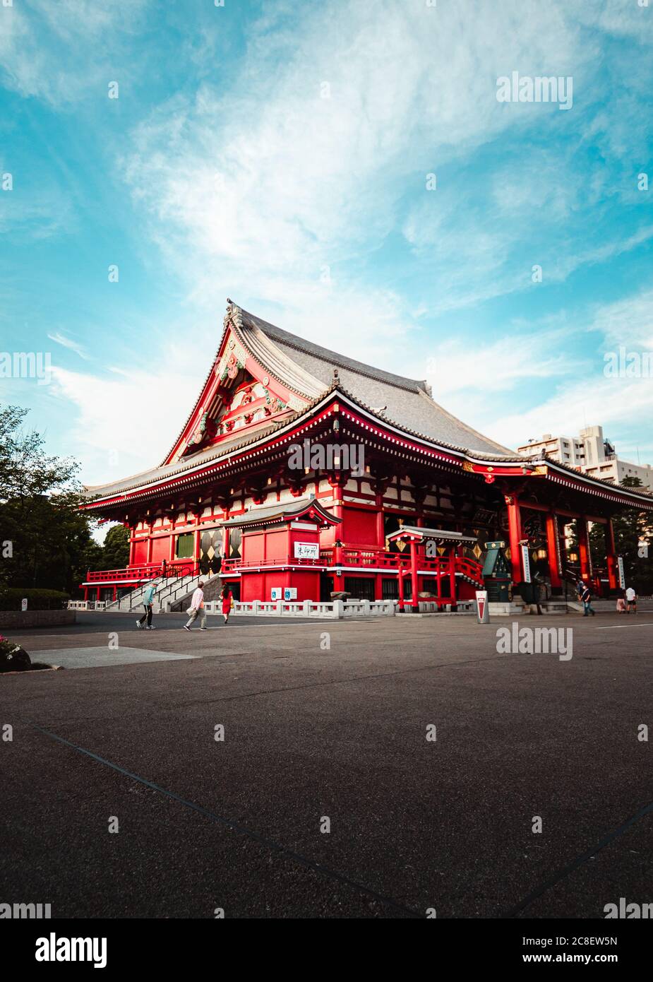Asakusa Senso-ji Temple with Blue sky in the background. Stock Photo