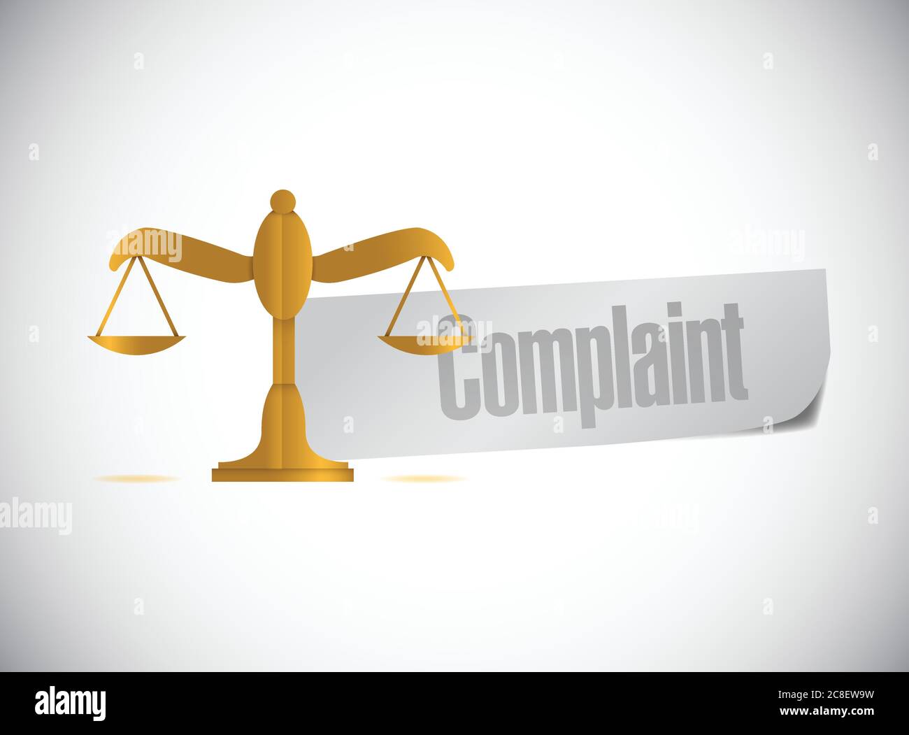 Complaint balance sign illustration design over a white background Stock Vector