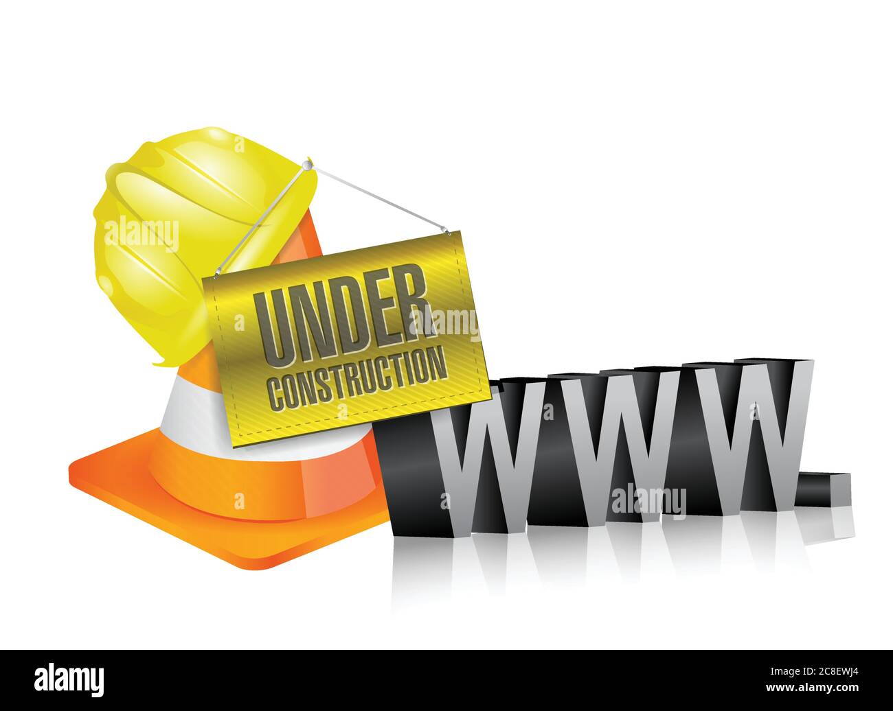 Web under construction. www. illustration design over a white background Stock Vector
