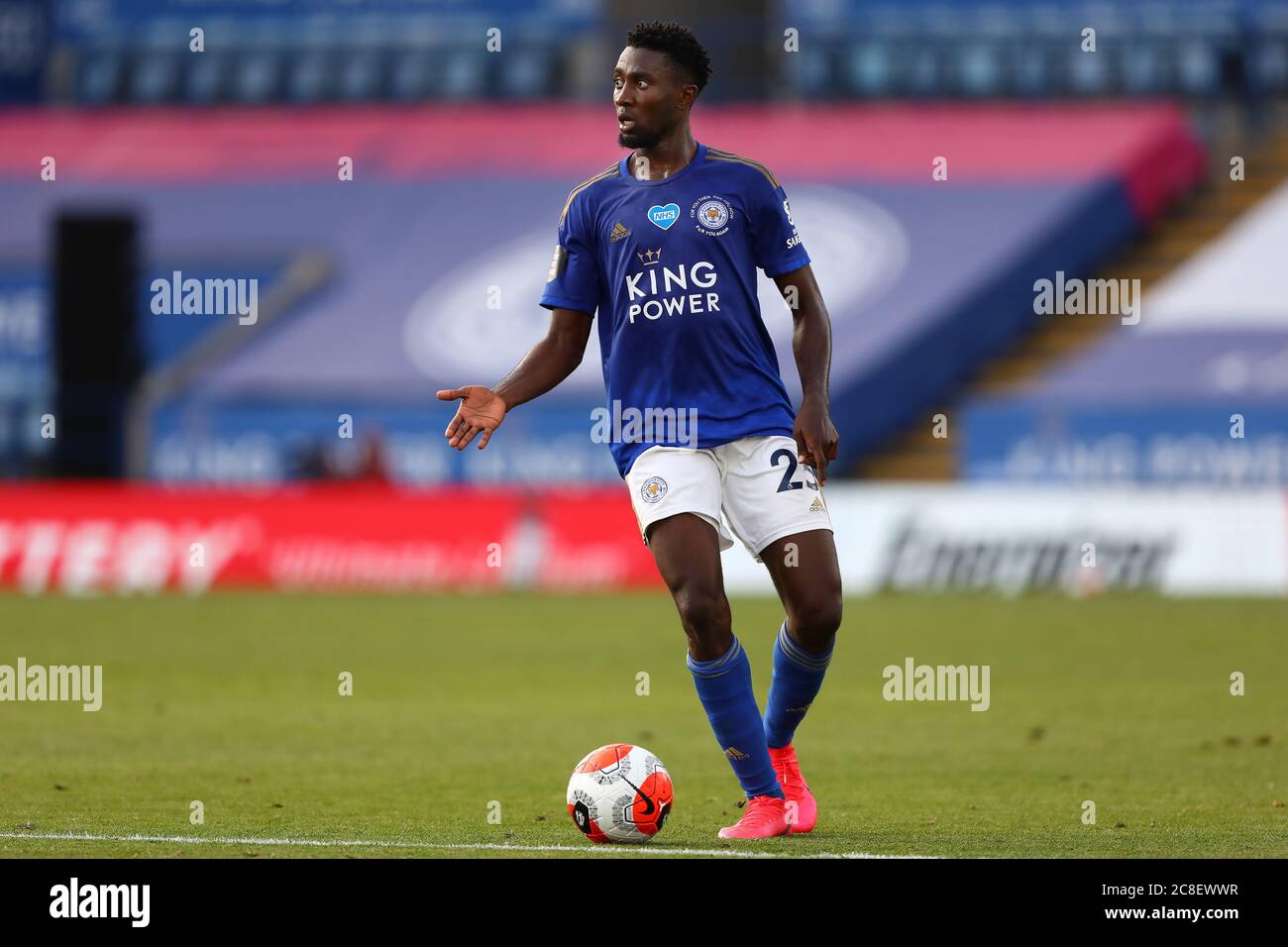 Wilfred Ndidi of Leicester City in action during the Premier League match between Leicester City and Sheffield United at King Power Stadium.(Final Score; Leicester City 2 - 0 Sheffield United) Stock Photo