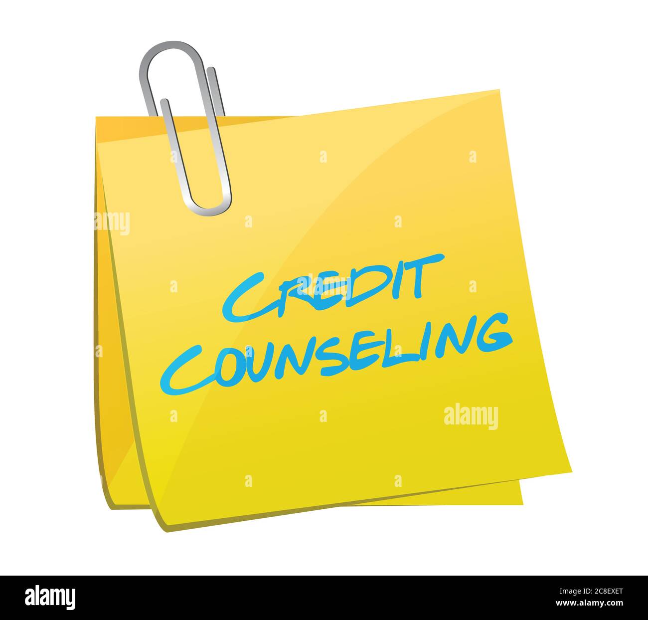 Credit counseling post illustration design over a white background Stock Vector