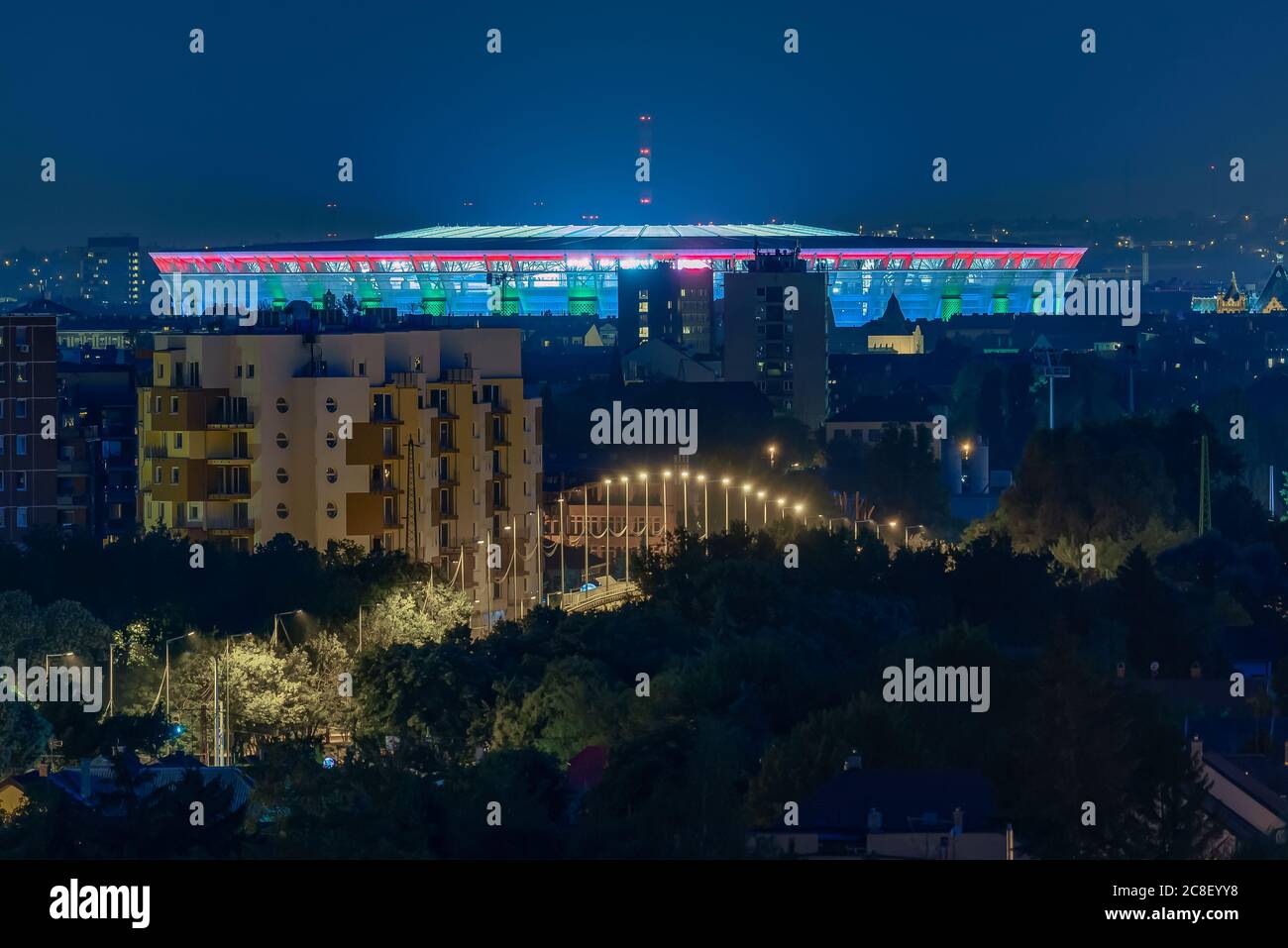 Puskas Arena From Unusual View Point Amazing Night Cityscape About Puskas Arena From Unusual View Point Amazing Night Cityscape About