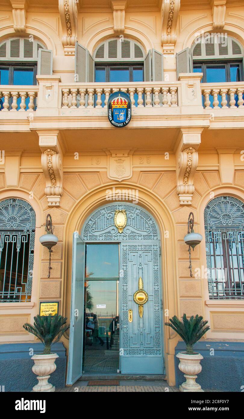 Danish consulate building on the Corniche in Alexandria, Egypt Stock Photo