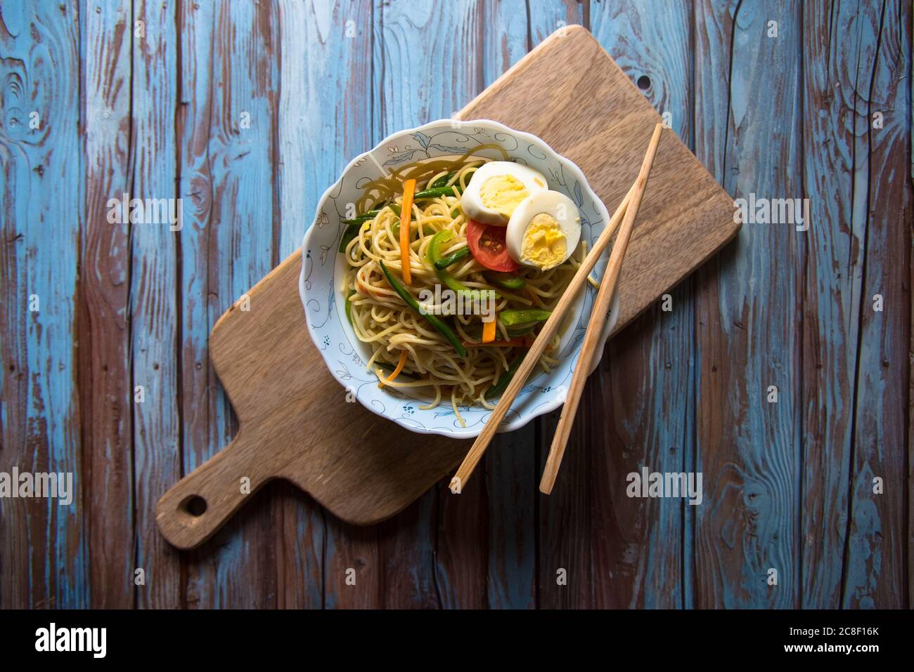Noodles isolated on a background Stock Photo