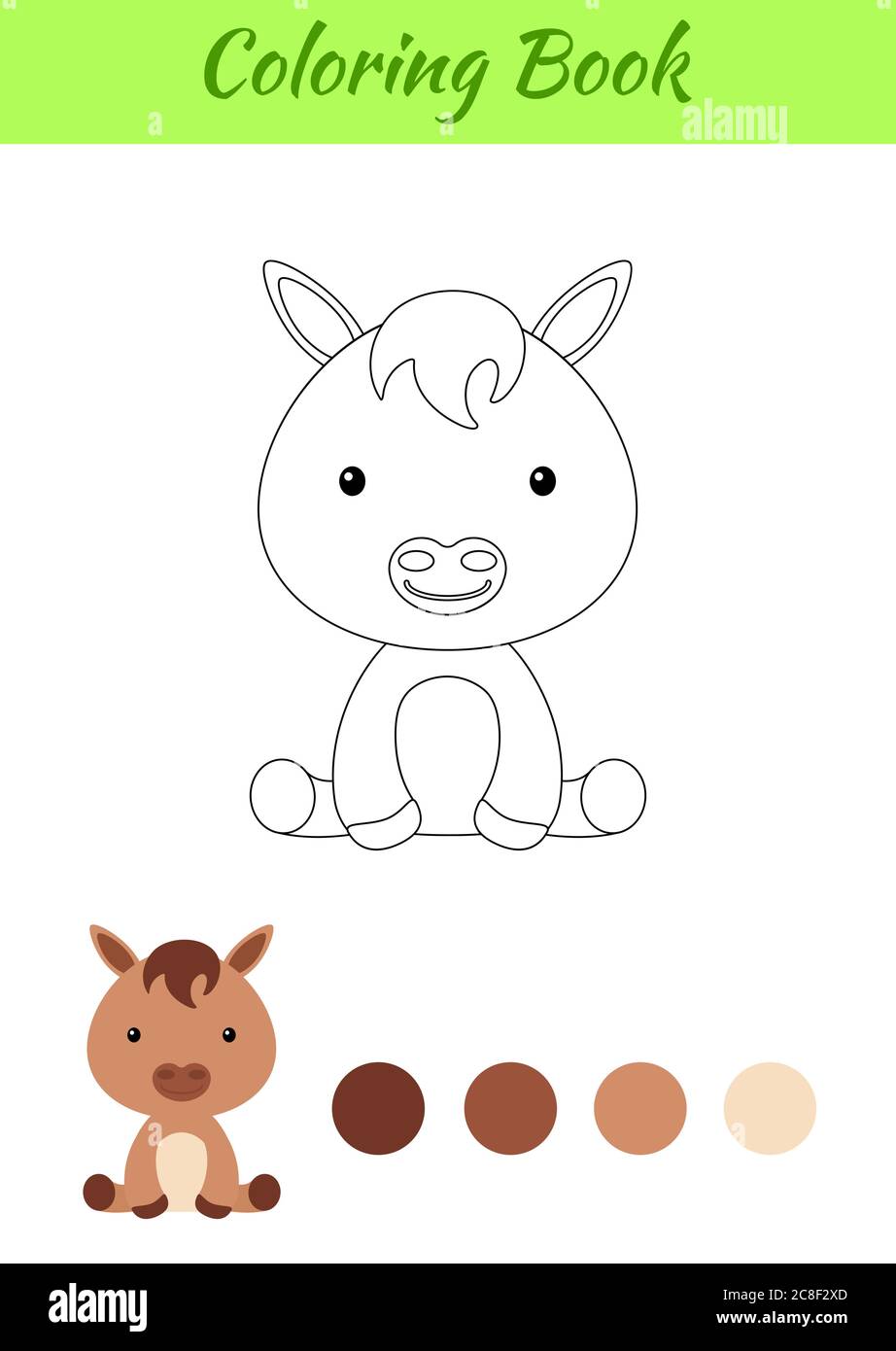 picture Cute Baby Horses Coloring Pages alamy
