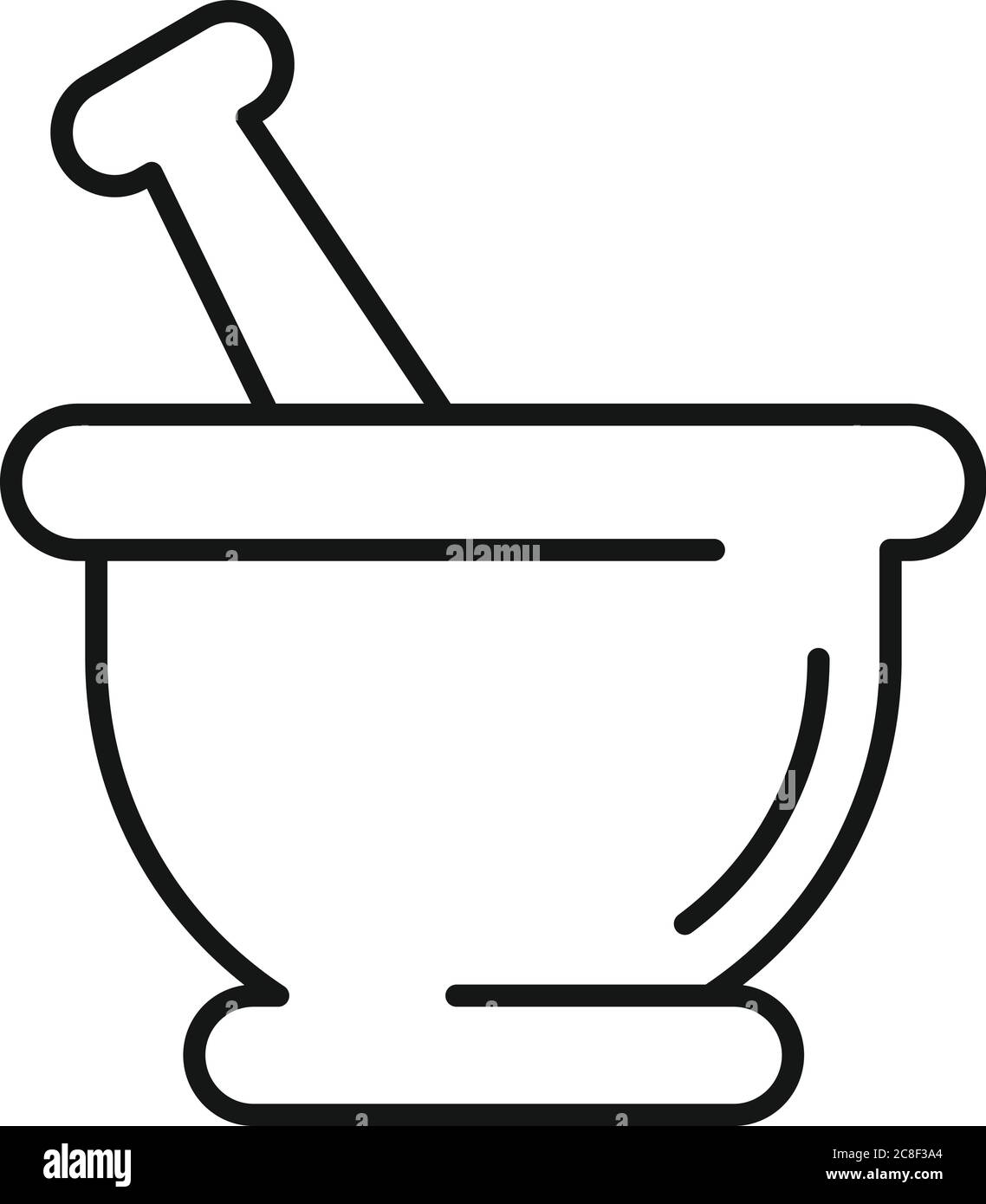 Ayurveda bowl icon. Outline ayurveda bowl vector icon for web design isolated on white background Stock Vector