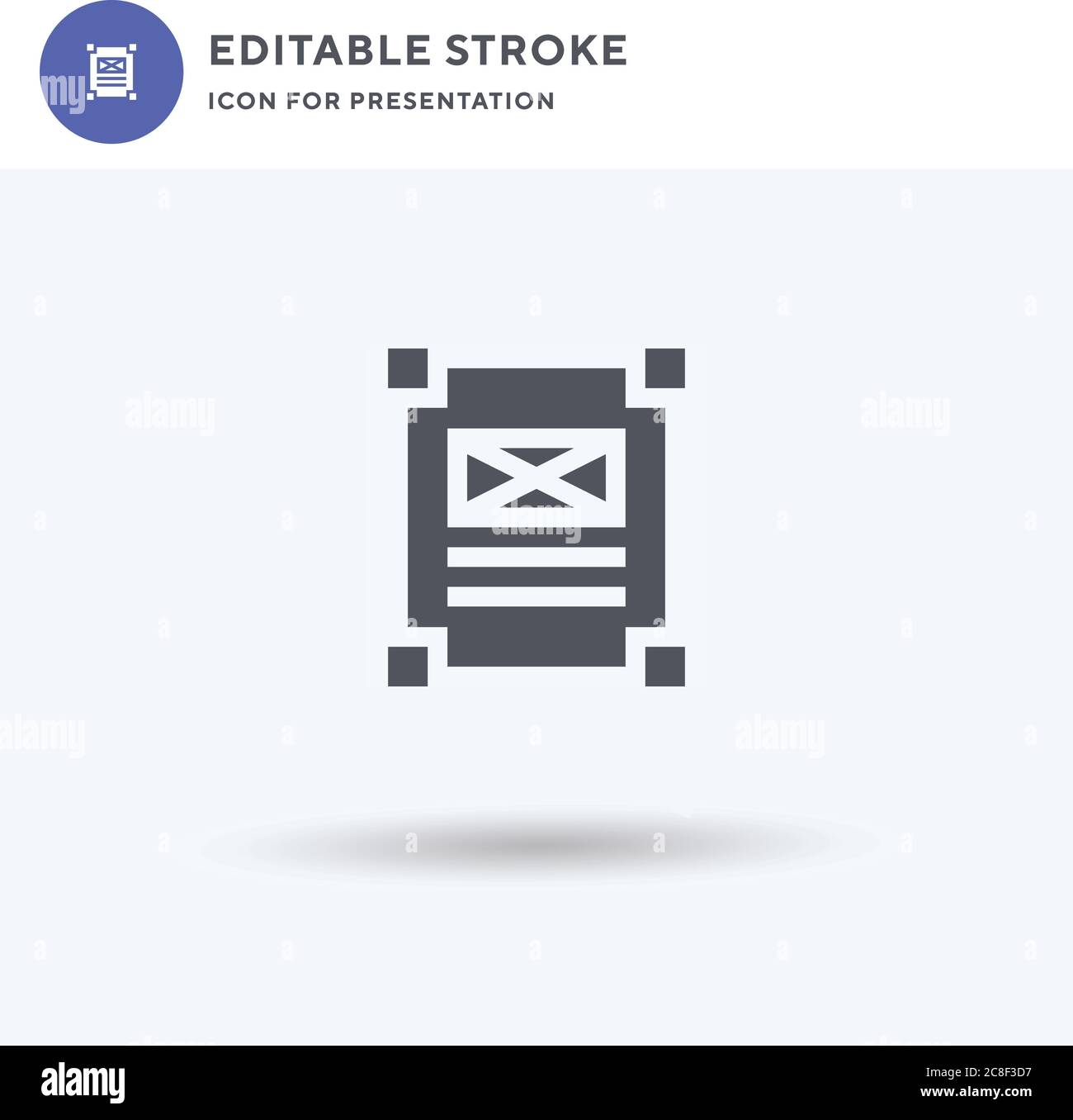 Editorial icon vector, filled flat sign, solid pictogram isolated on ...