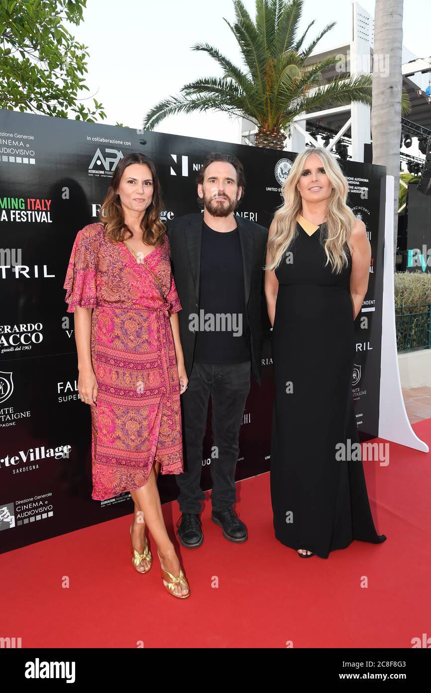 Matt Dillon with his wife Roberta Mastromichele and Tiziana Rocca Stock ...