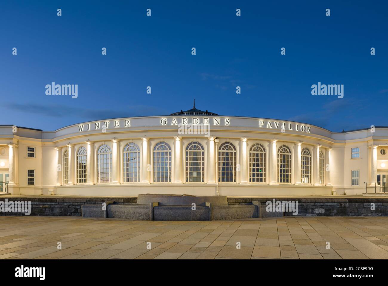 The Winter Gardens Pavilion on the seafront at Weston-super-Mare, North Somerset, England. Stock Photo
