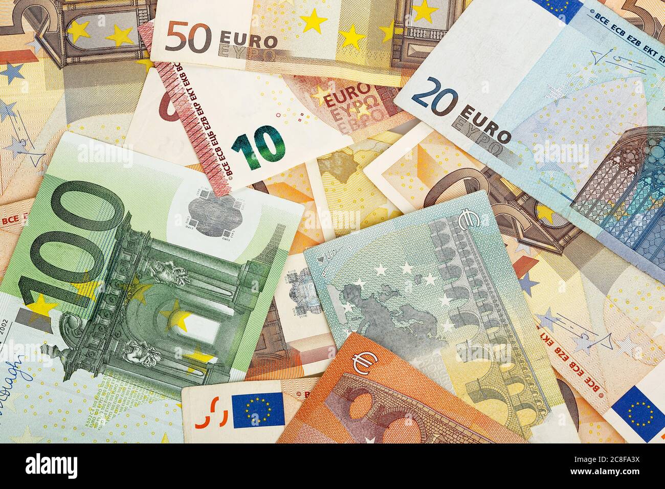 closeup of euro banknotes for background use Stock Photo - Alamy