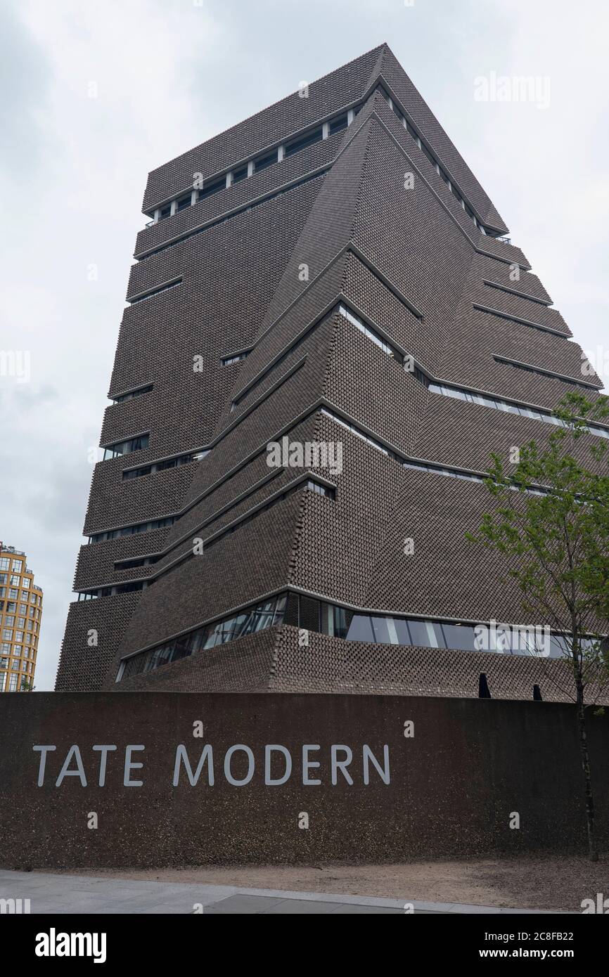 London, England. 24th July, 2020. The Tate Modern Gallery re-opening visiting experience, which includes two new collection routes, at The Tate Modern ahead of the official public opening. The Tate Galleries re-open to the public on the 27th July 2020. The Tate Modern is a modern art gallery in South London. It’s Britain's national gallery of international modern art and forms part of the Tate group. It is based in the former Bankside Power Station, in the Bankside area of the London Borough of Southwark.(photo by Sam Mellish / Alamy Live News) Stock Photo