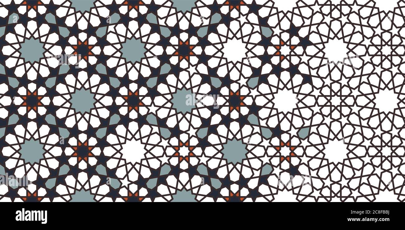Morocco mosaic wallpaper,repeating vector border, pattern, background ...