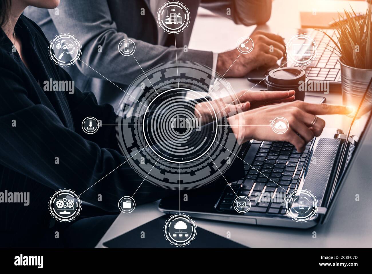 Internet of Things and Communication Technology. Stock Photo