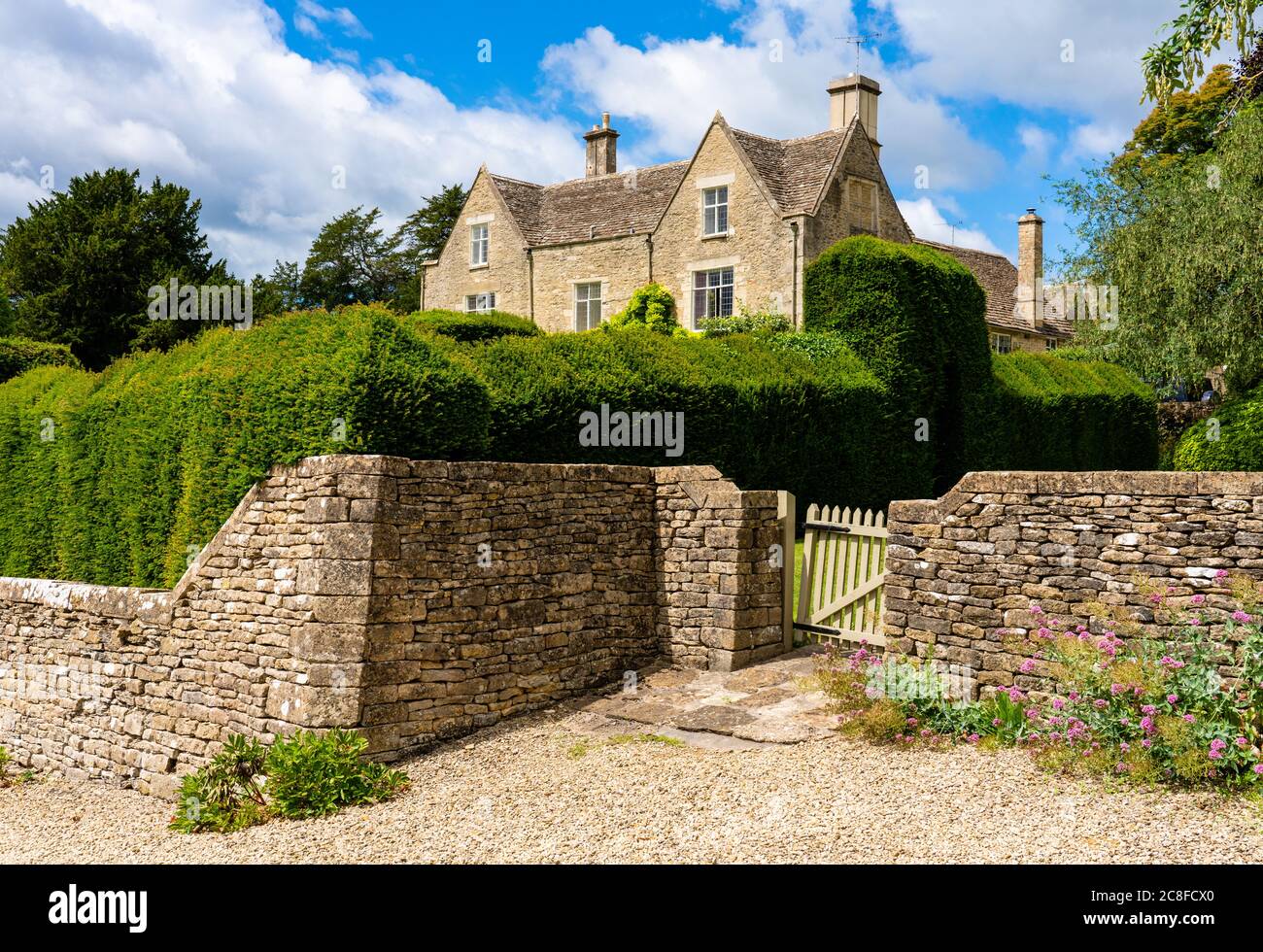 Pinbury Park an elegant country house in the Cotswold Hills near Sapperton in Gloucestershire UK Stock Photo