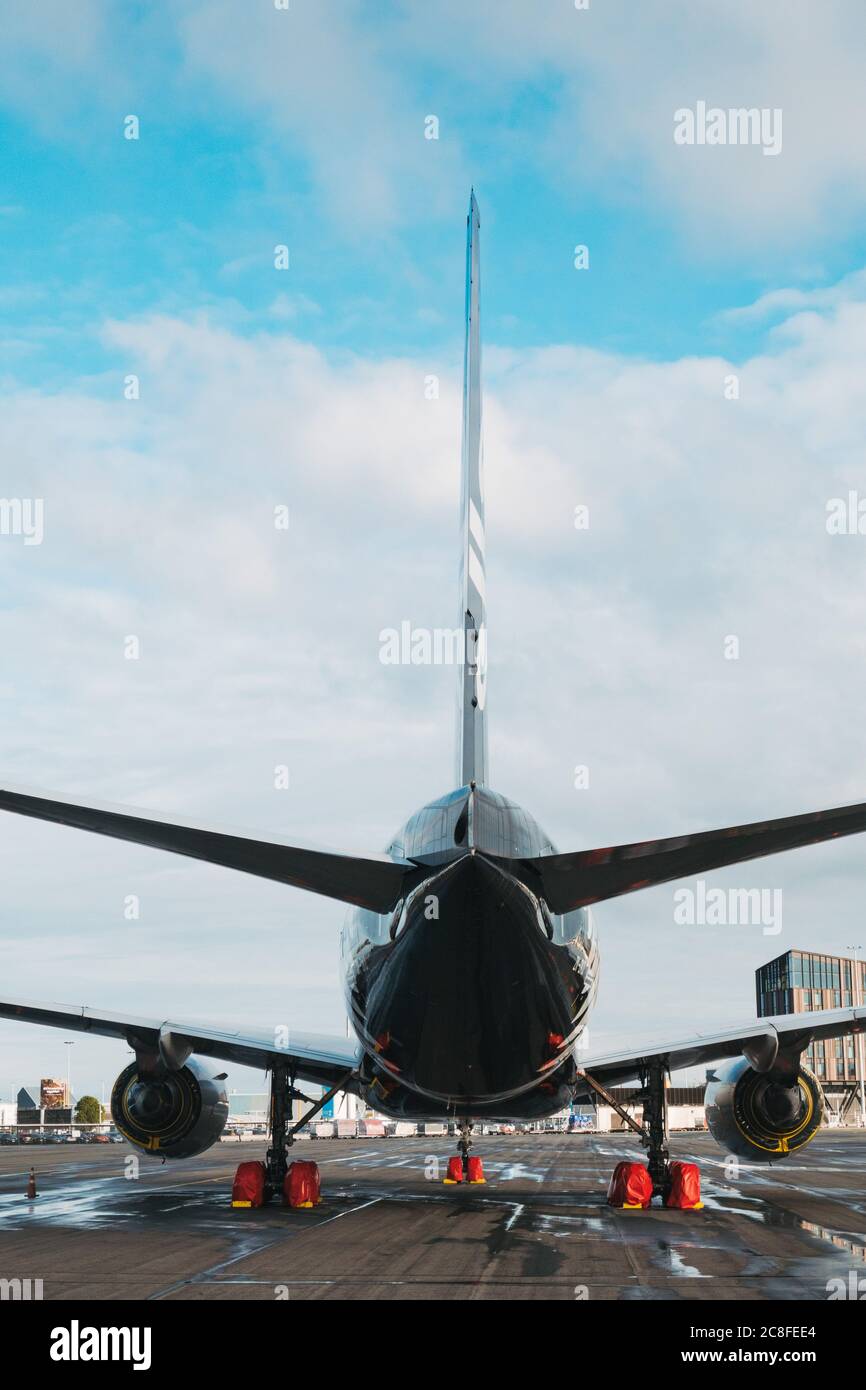 Boeing 777s in storage at Christchurch Airport, New Zealand, during the