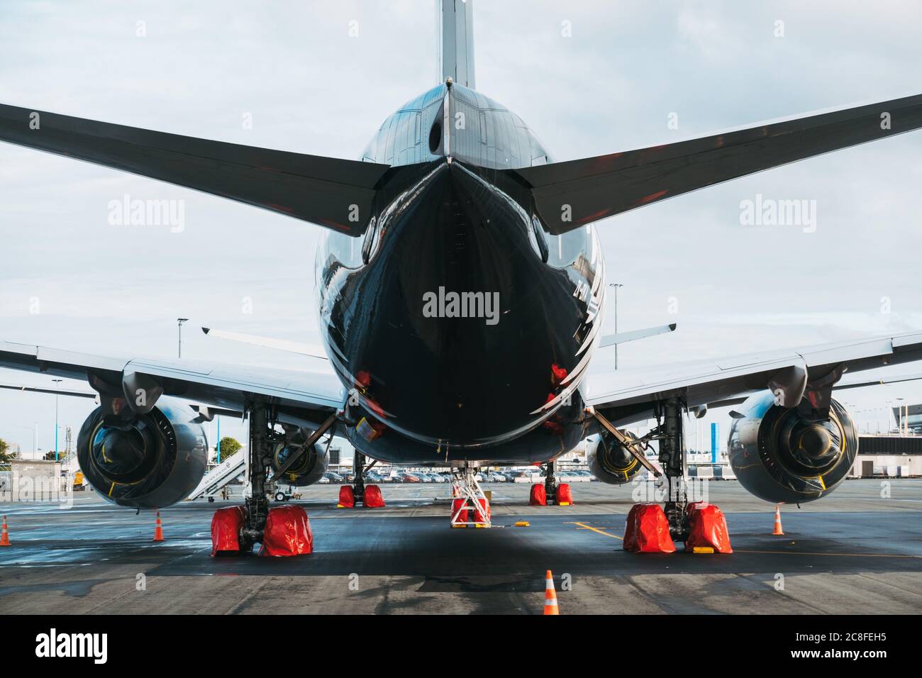 Boeing 777s in storage at Christchurch Airport, New Zealand, during the
