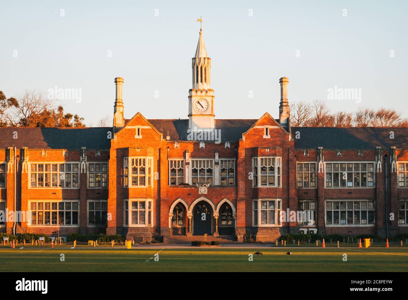 The historic main building at Christchurch Boys' High School