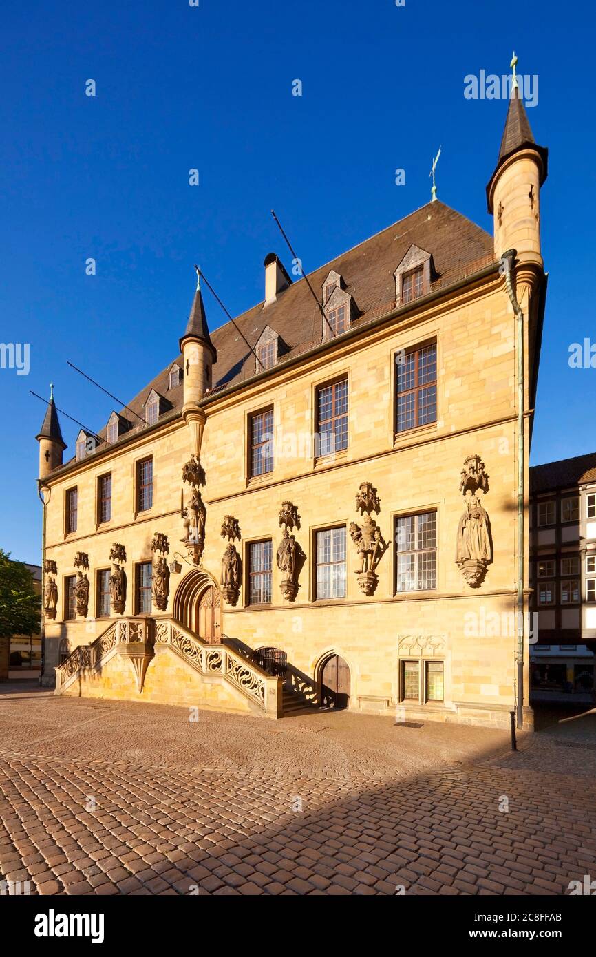 place of the signing of Peace of Westphalia, historic town hall of Osnabrueck, Germany, Lower Saxony, Osnabrueck Stock Photo