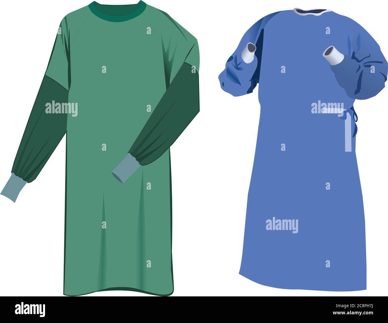 Vector Images of Disposable surgical gown for Hospital for Corona