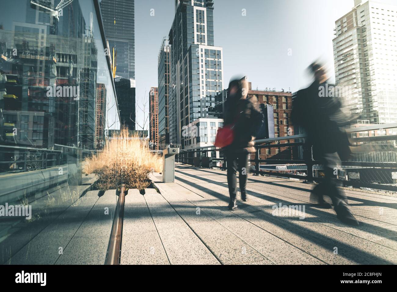 People walking High Line - New York Stock Photo - Alamy