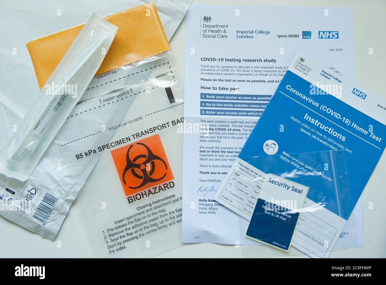 Coronavirus (COVID-19) Home Test kit Stock Photo