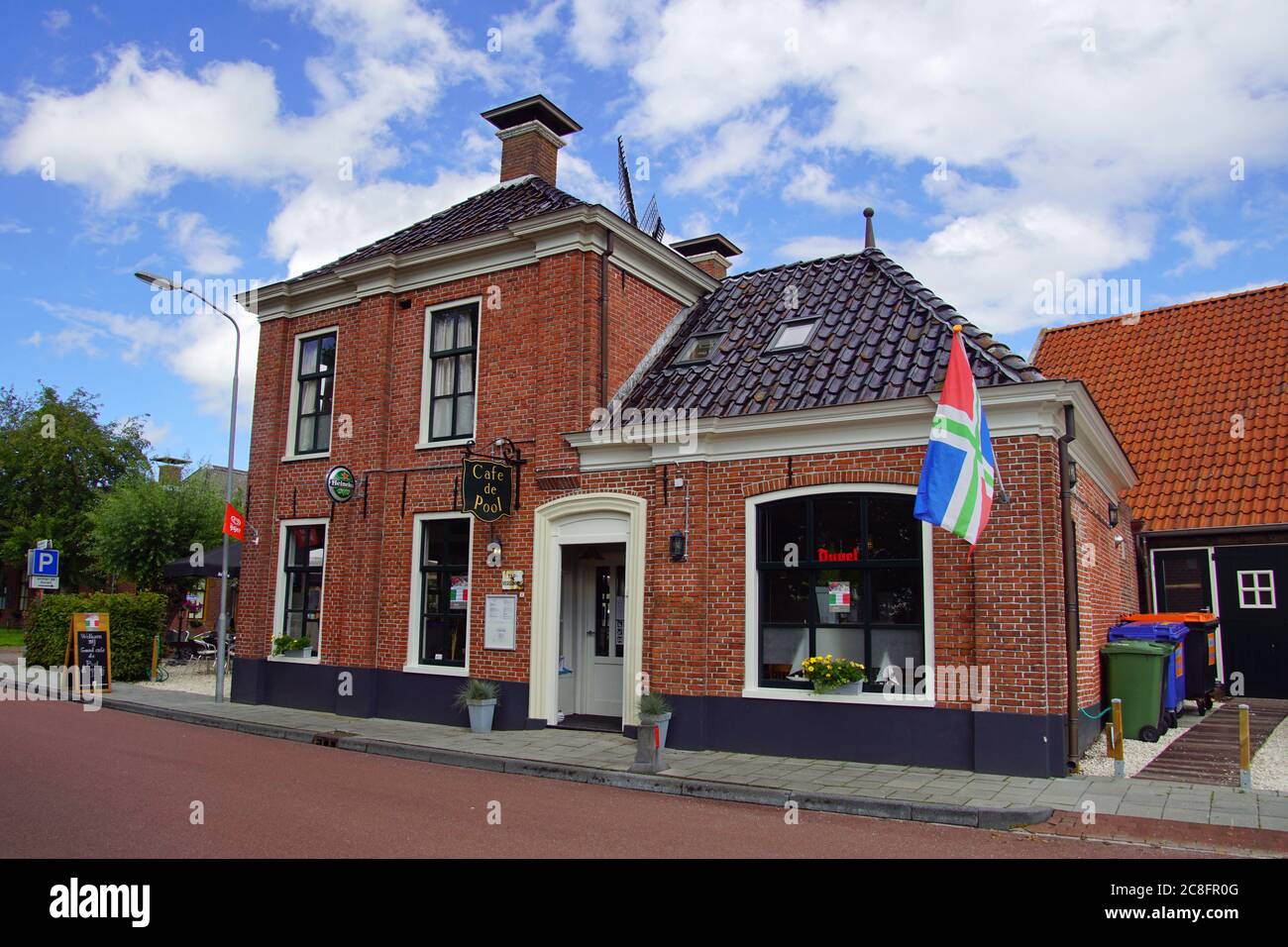 Eenrum, the Netherland - July 15, 2020:  Grand Cafe De Pool in the Dutch town of Eenrum. Stock Photo