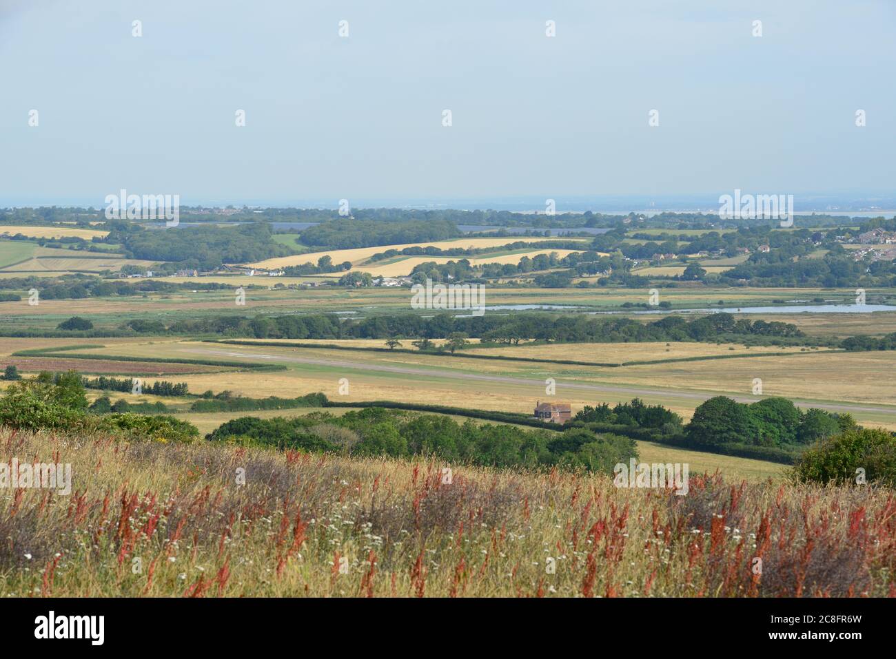 Bembridge down on the isle of Wight Stock Photo