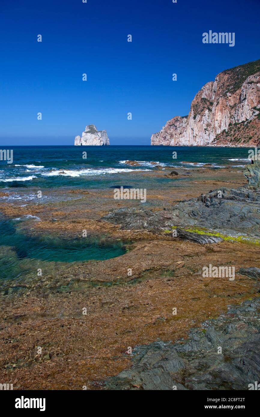 geography / travel, Italy, Sardinia, Province Iglesias, Pan di Zucchero, Additional-Rights-Clearance-Info-Not-Available Stock Photo