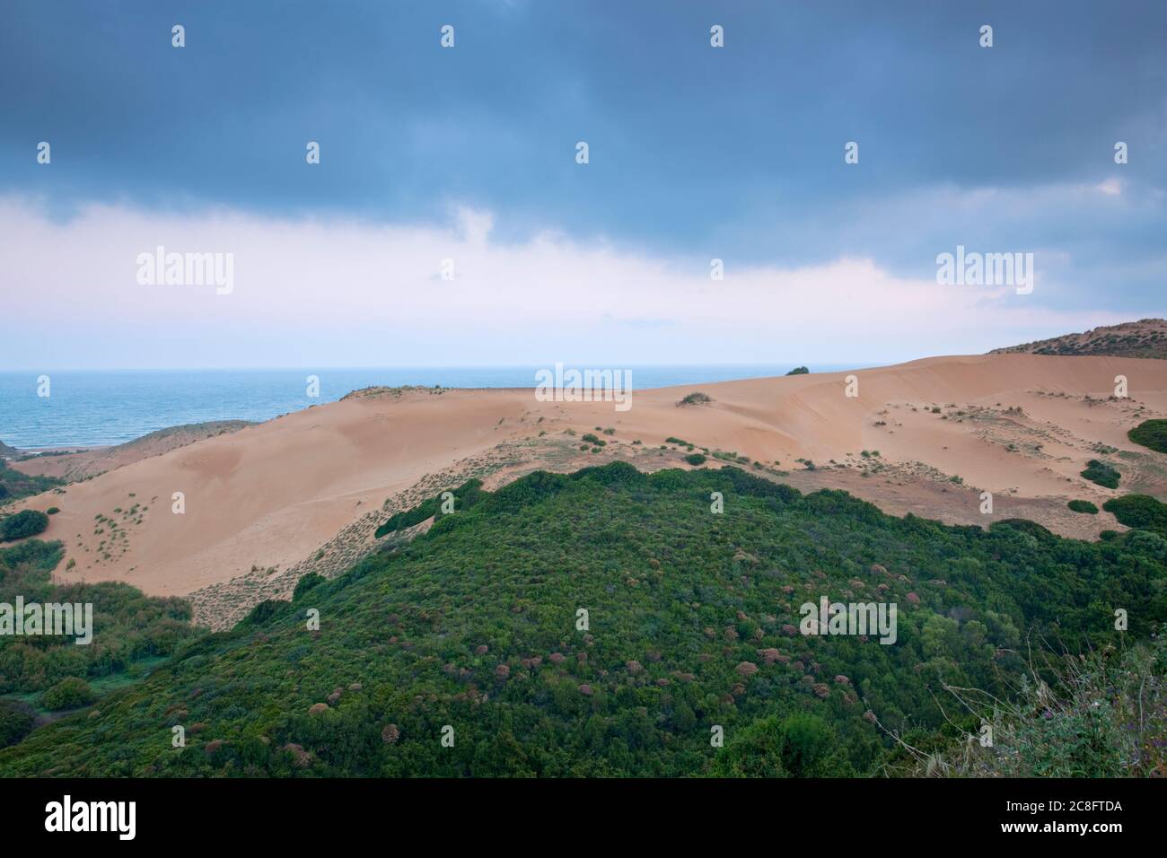 geography / travel, Italy, Sardinia, Costa Verde, Province Oristano, Torre dey Cosari, dune, Additional-Rights-Clearance-Info-Not-Available Stock Photo