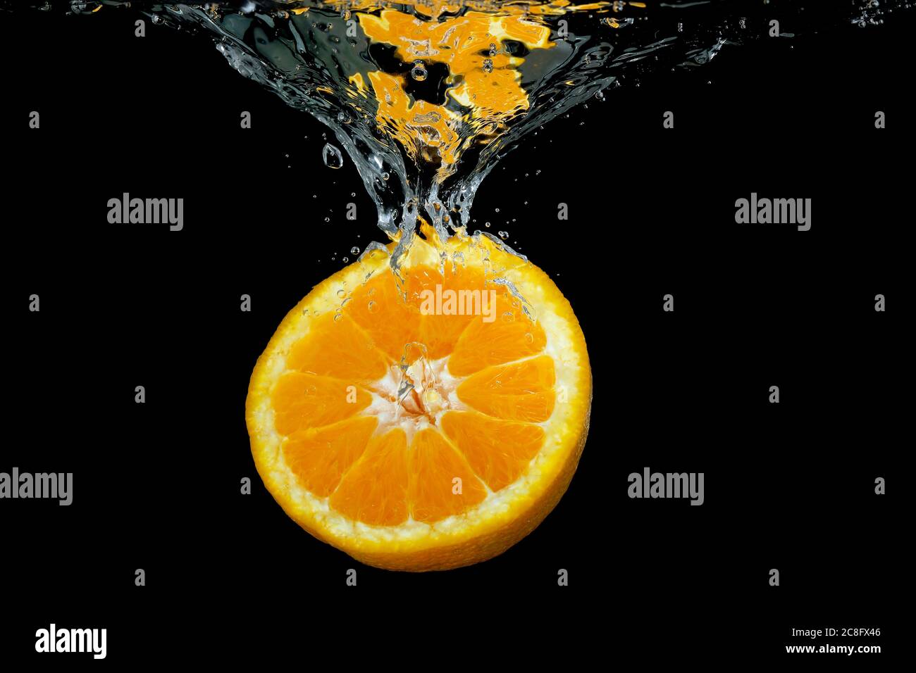 Abstract orange object on black hi-res stock photography and images - Alamy