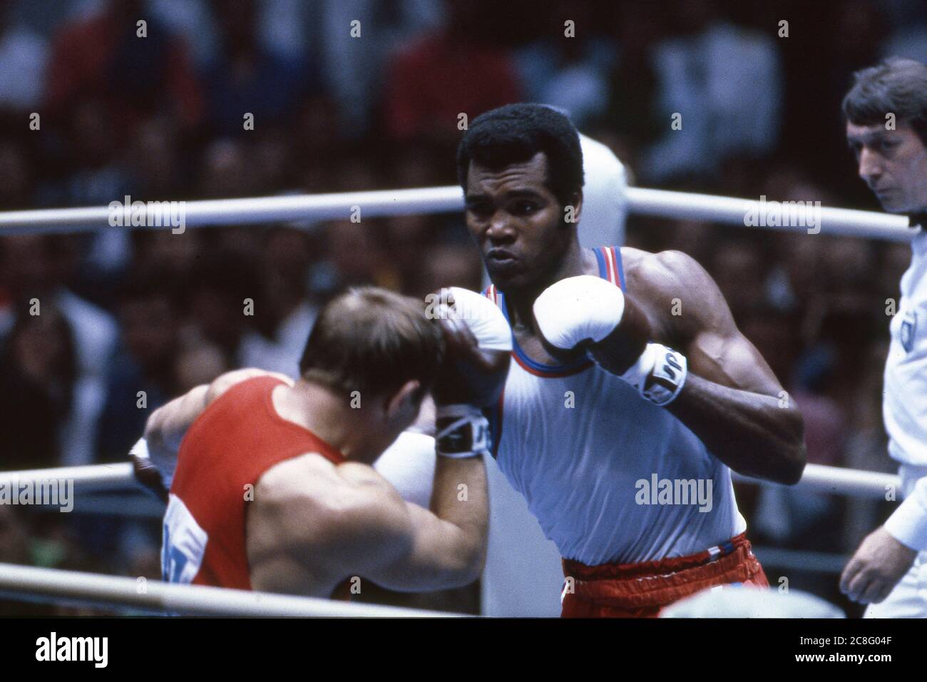 Moscow, Sowjetunion. 21st July, 2020. Teofilo STEVENSON, KUBA, CUB, Olympic champion in boxing, heavyweight, 1st place, gold medal, action, 1980 Summer Olympics in Moscow, XXII. Summer Olympics, | usage worldwide Credit: dpa/Alamy Live News Stock Photo