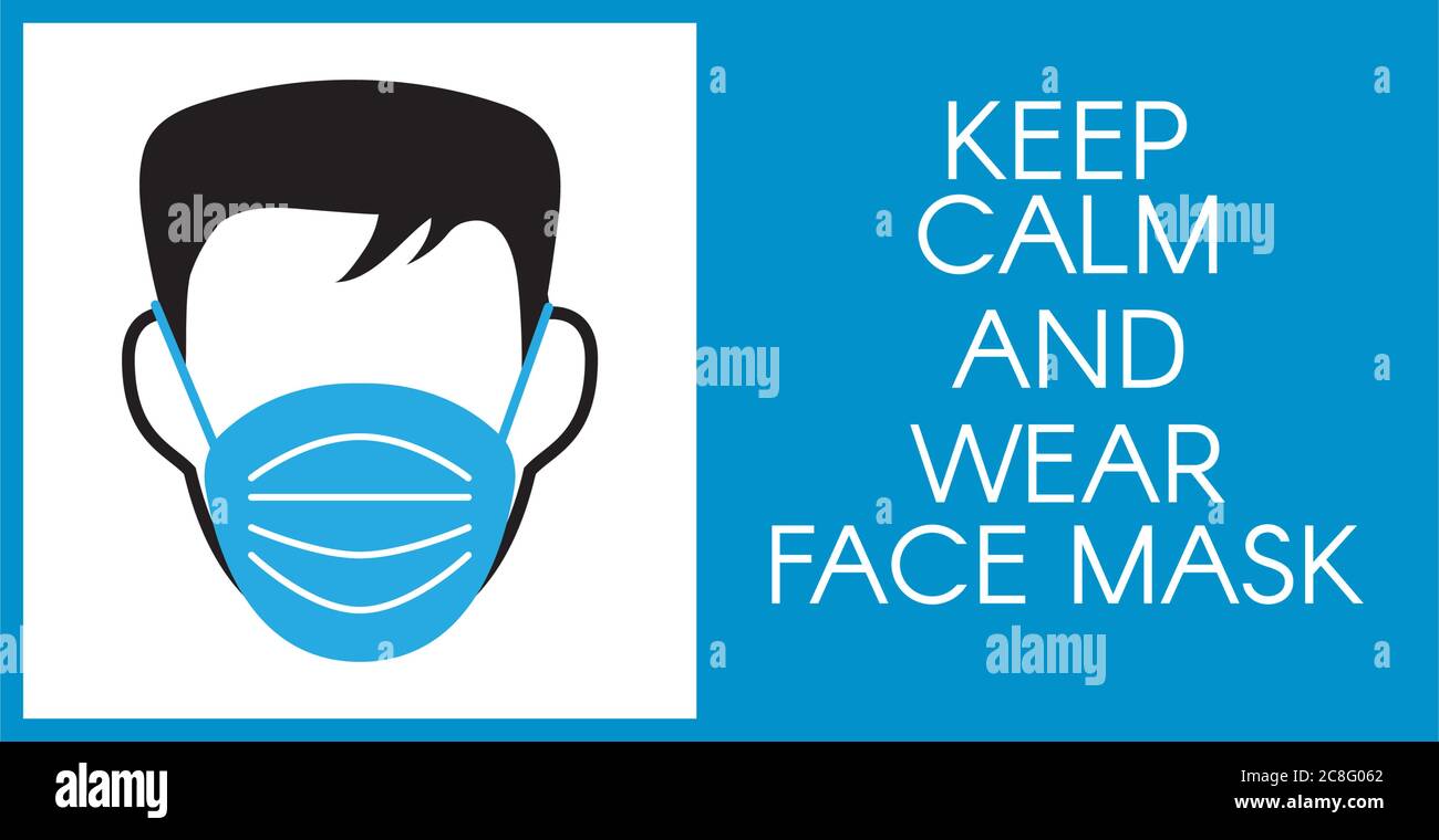 Face mask signage template vector isolated Stock Vector Image & Art Alamy